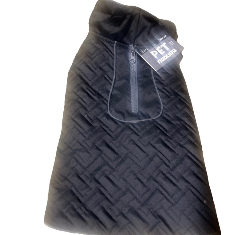 NWT Dog Medium Jacket Black Quilted with Fleece